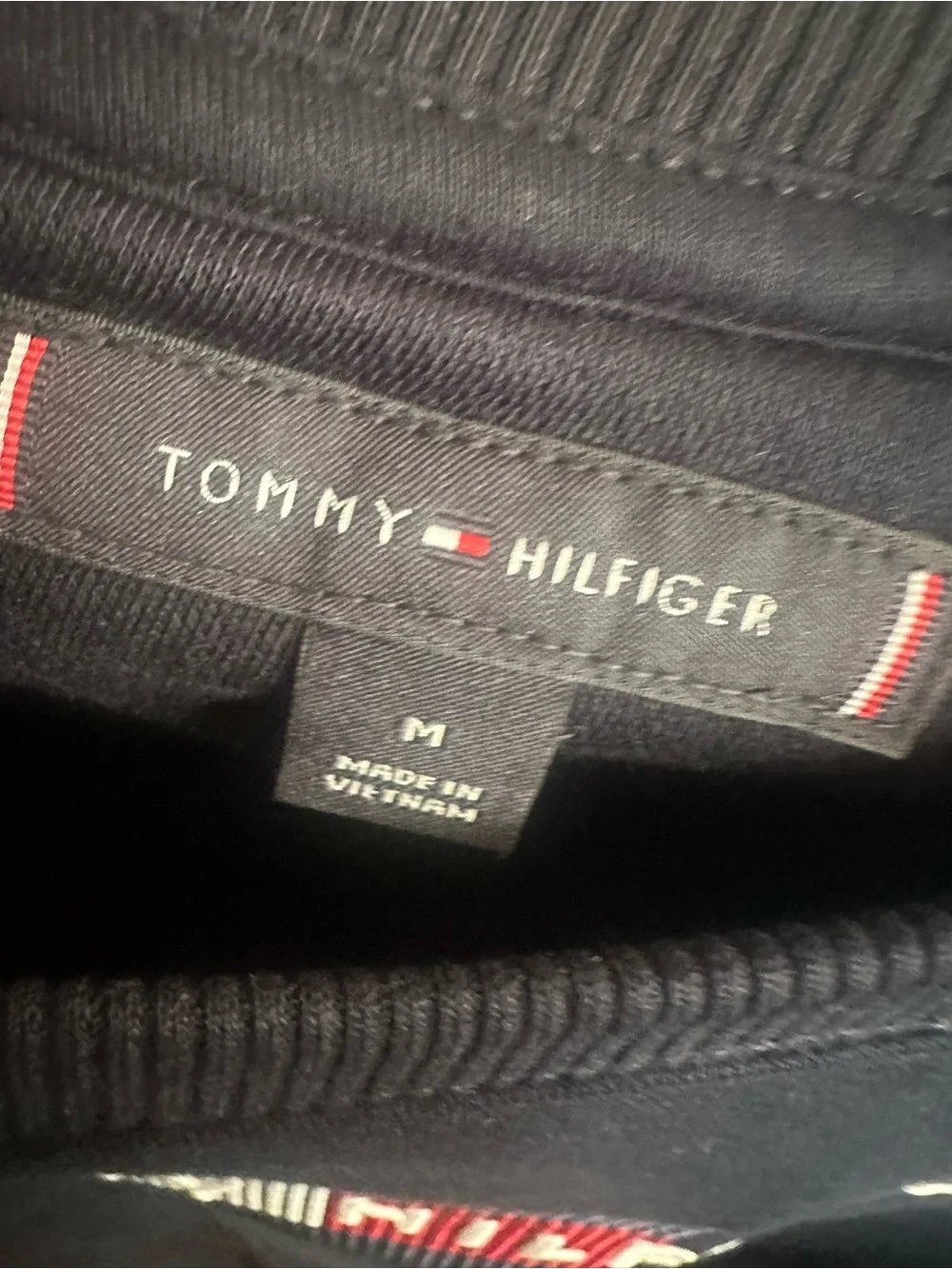 Tommy Hilfiger Navy Crewneck Sweatshirt with Logo Patch